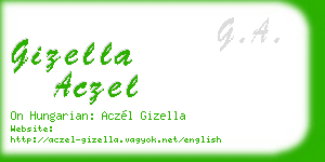gizella aczel business card